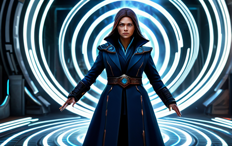 A focused female strategic mage, fully clothed in a modest, elegant, and professional arcane-themed long coat and trousers. Standing on a futuristic, glowing tactical battle grid, with abstract energy effects suggesting powerful abilities. The background is a blurred, stylized representation of a grand, mystical arena. Natural pose, with one hand slightly raised as if preparing to cast a powerful, long-range spell, eyes sharp with strategic intent. Perfect anatomy, correct proportions, well-formed hands, proper finger count, natural body proportions, professional digital painting, high resolution, intricate details, cinematic lighting, game art style, safe for work, appropriate content, fully clothed, modest, family-friendly.
