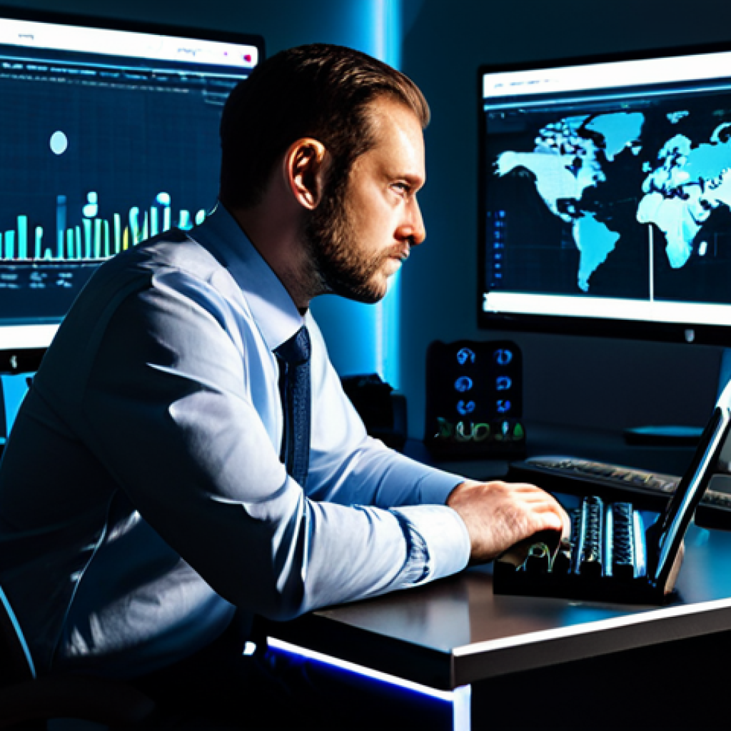 A focused professional game strategist, dressed in a modest, contemporary business casual outfit, sits at a modern desk. The desk is illuminated by multiple computer screens displaying abstract game strategy charts, intricate data visualizations, and character statistics. The individual has a thoughtful, concentrated expression, a natural pose, with one hand gently resting on a keyboard, contemplating complex game mechanics. The background is a sleek, organized home office or a quiet study, filled with ambient light. This image conveys strategic depth and intellectual engagement. perfect anatomy, correct proportions, well-formed hands, proper finger count, natural body proportions, professional photography, high quality, safe for work, appropriate content, fully clothed, professional dress, family-friendly.