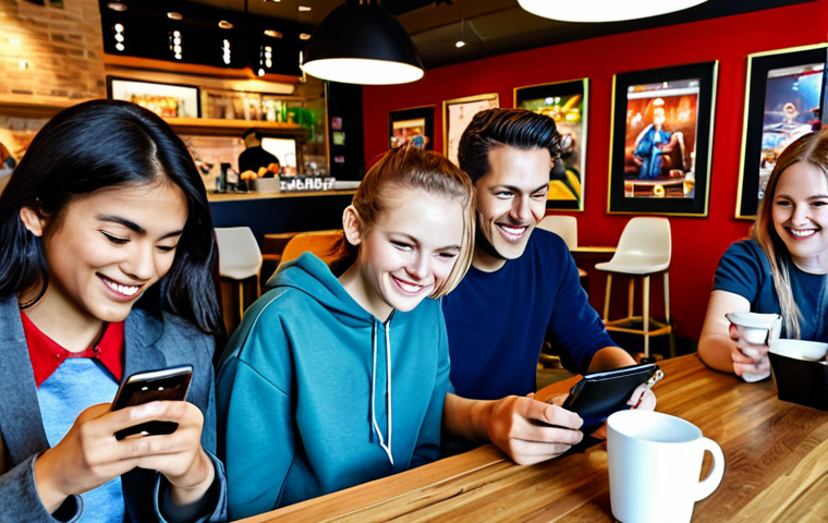 Active Gaming Community**

"A group of fully clothed, diverse friends enthusiastically playing Reverse: 1999 on their phones and tablets in a brightly lit, modern cafe. Appropriate attire, perfect anatomy, natural poses. The background features posters related to the game and promotional materials. Safe for work, professional, family-friendly, high quality, well-formed hands, proper finger count, natural body proportions."

**