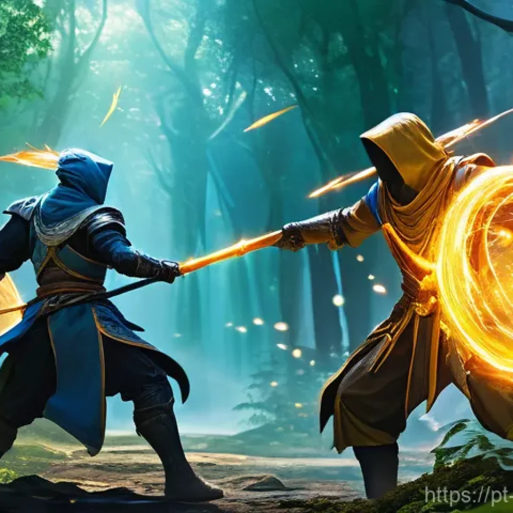 리버스 1999 속성 간 상성 분석 - **Prompt:** A dynamic action shot of three Reverse: 1999 Arcanists engaged in a magical battle. In t...
