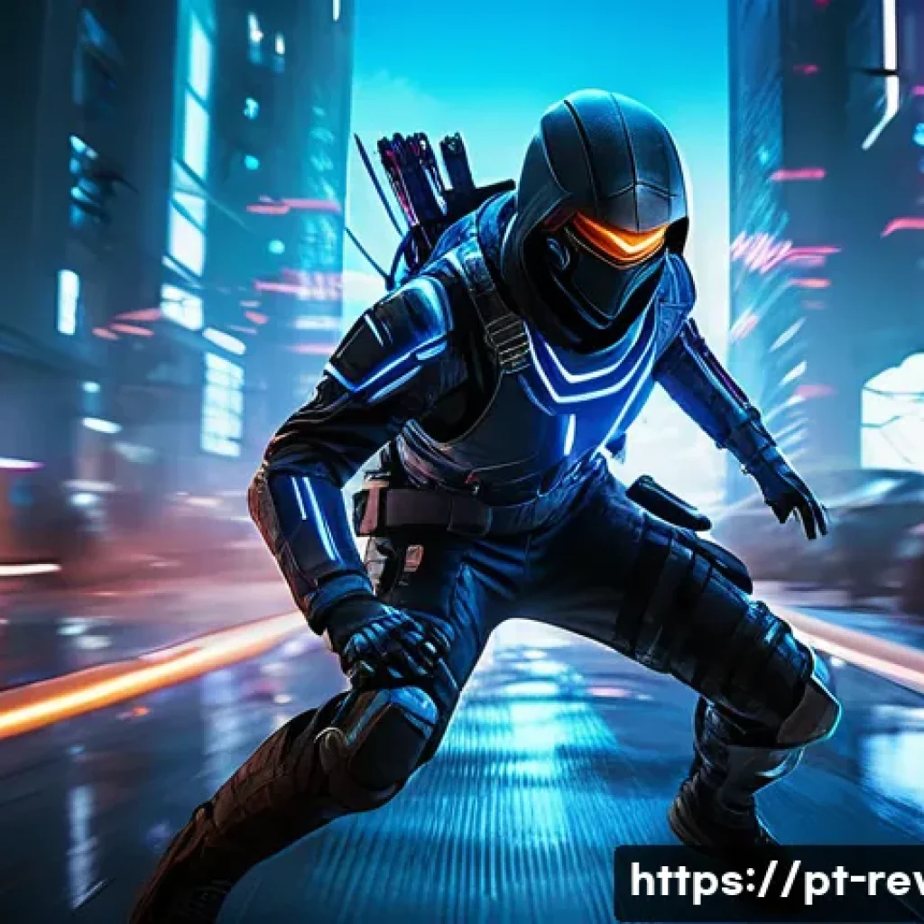 리버스 1999 캐릭터별 기본 통계 - A dynamic battle scene in a futuristic urban environment featuring a fast, agile assassin character ...