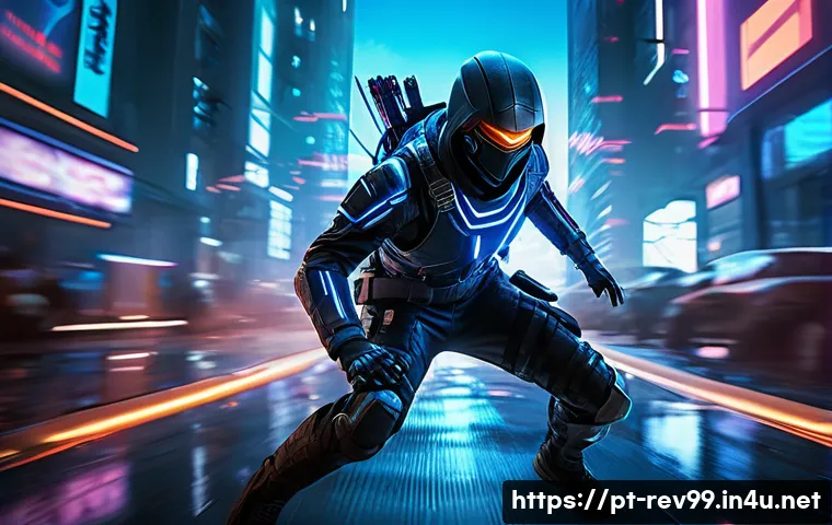 리버스 1999 캐릭터별 기본 통계 - A dynamic battle scene in a futuristic urban environment featuring a fast, agile assassin character ...