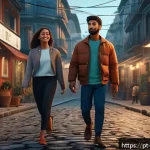 Home 23 리버스 1999 신규 시즌 콘텐츠 - A dynamic and realistic animated scene featuring diverse characters with contemporary, detailed desi...
